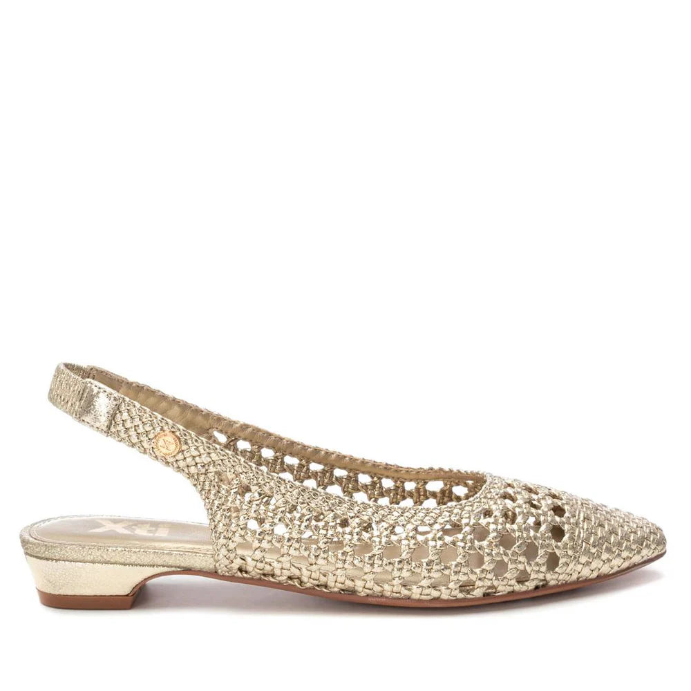 Xti Gold Punched Sling Back 14378501