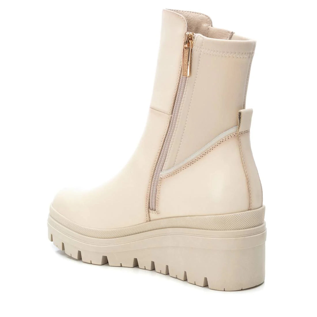 Carmela Cream Platform Ankle Boots
