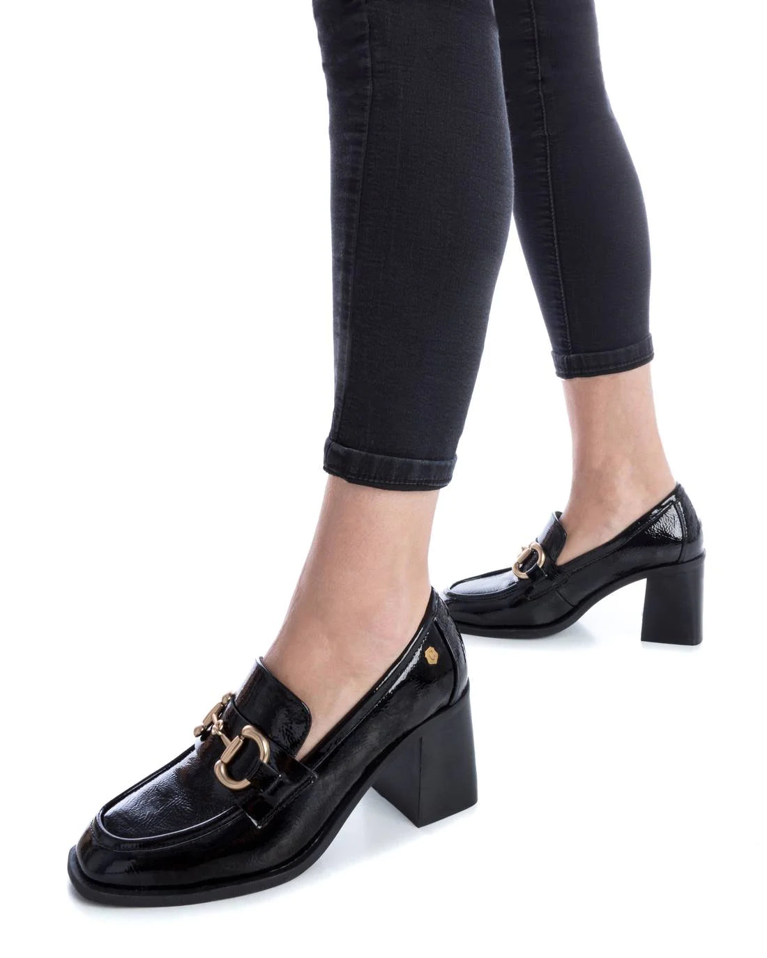 Carmela Patent Block Heel Loafers