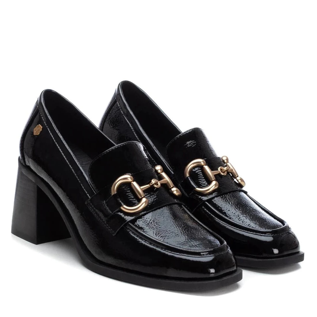 Carmela Patent Block Heel Loafers