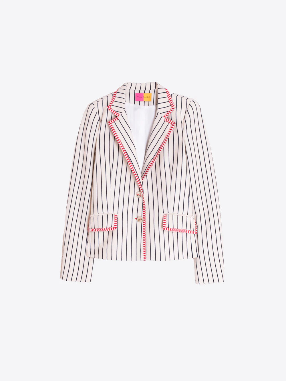 Vilagallo Stripe Cream Blazer 33233