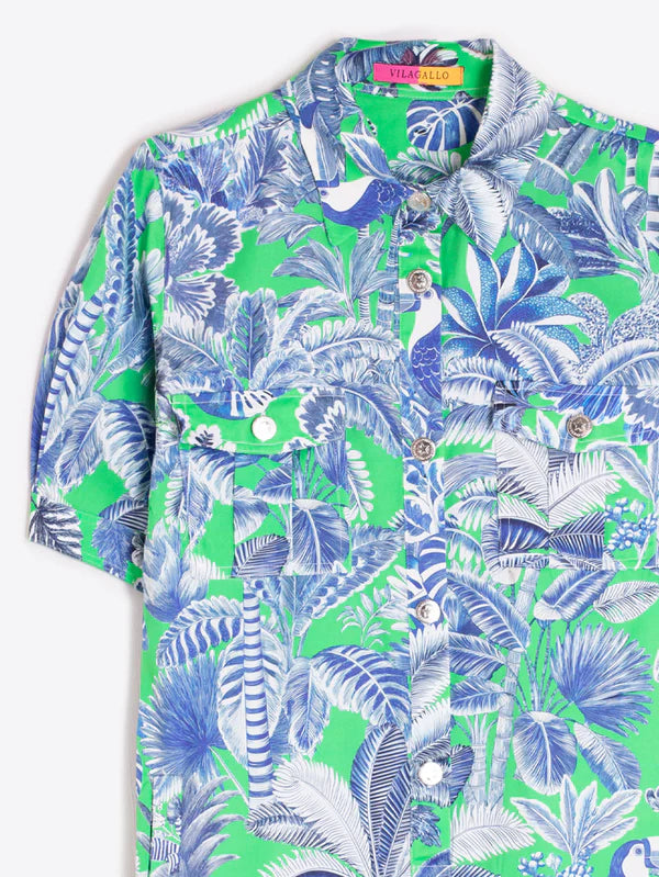 Vilagallo Tropical Print Dress 33594