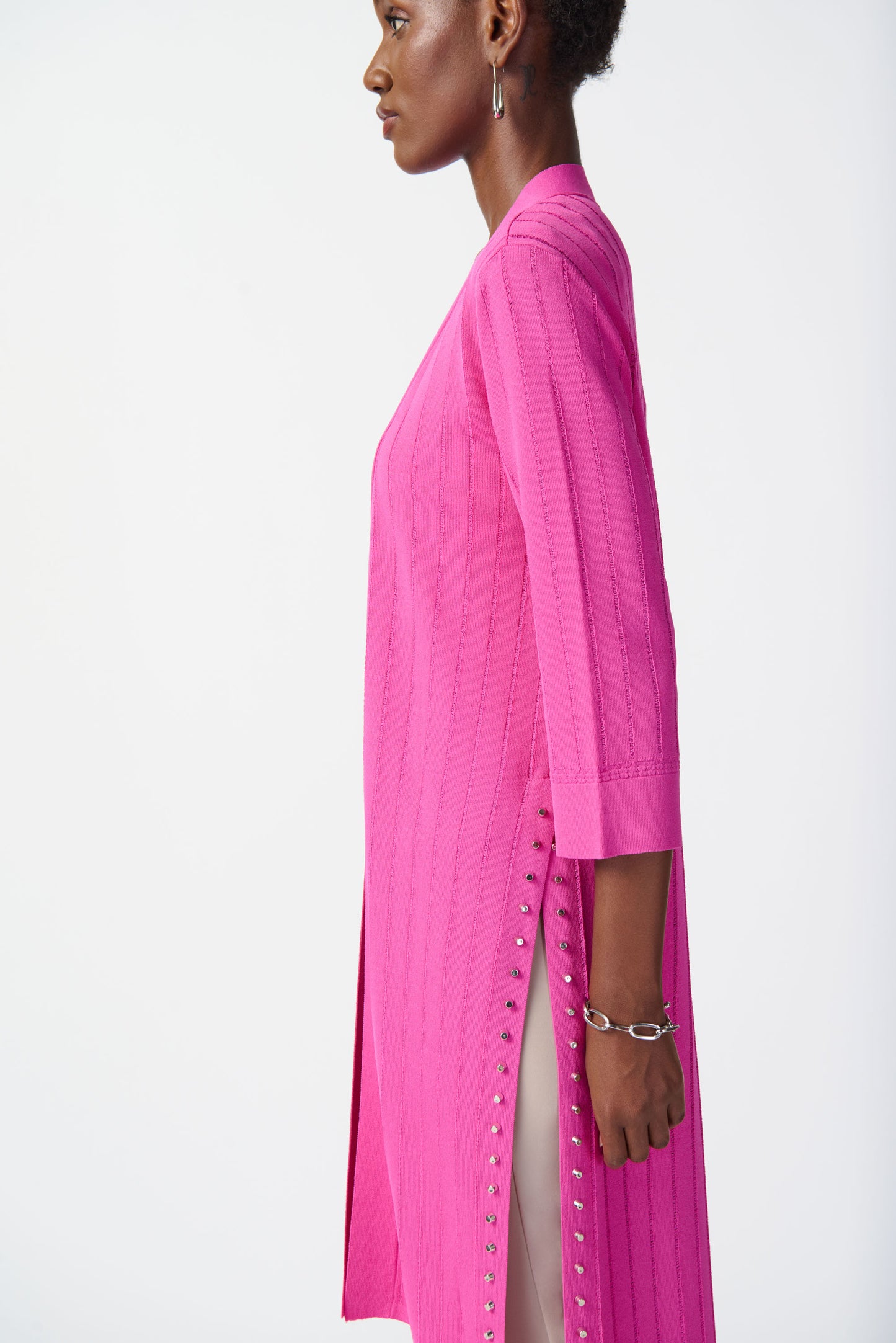 Joseph Ribkoff Ultra Pink Longline Cardigan