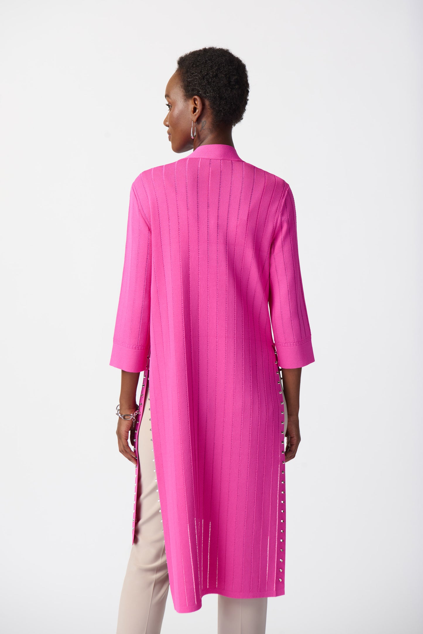 Joseph Ribkoff Ultra Pink Longline Cardigan