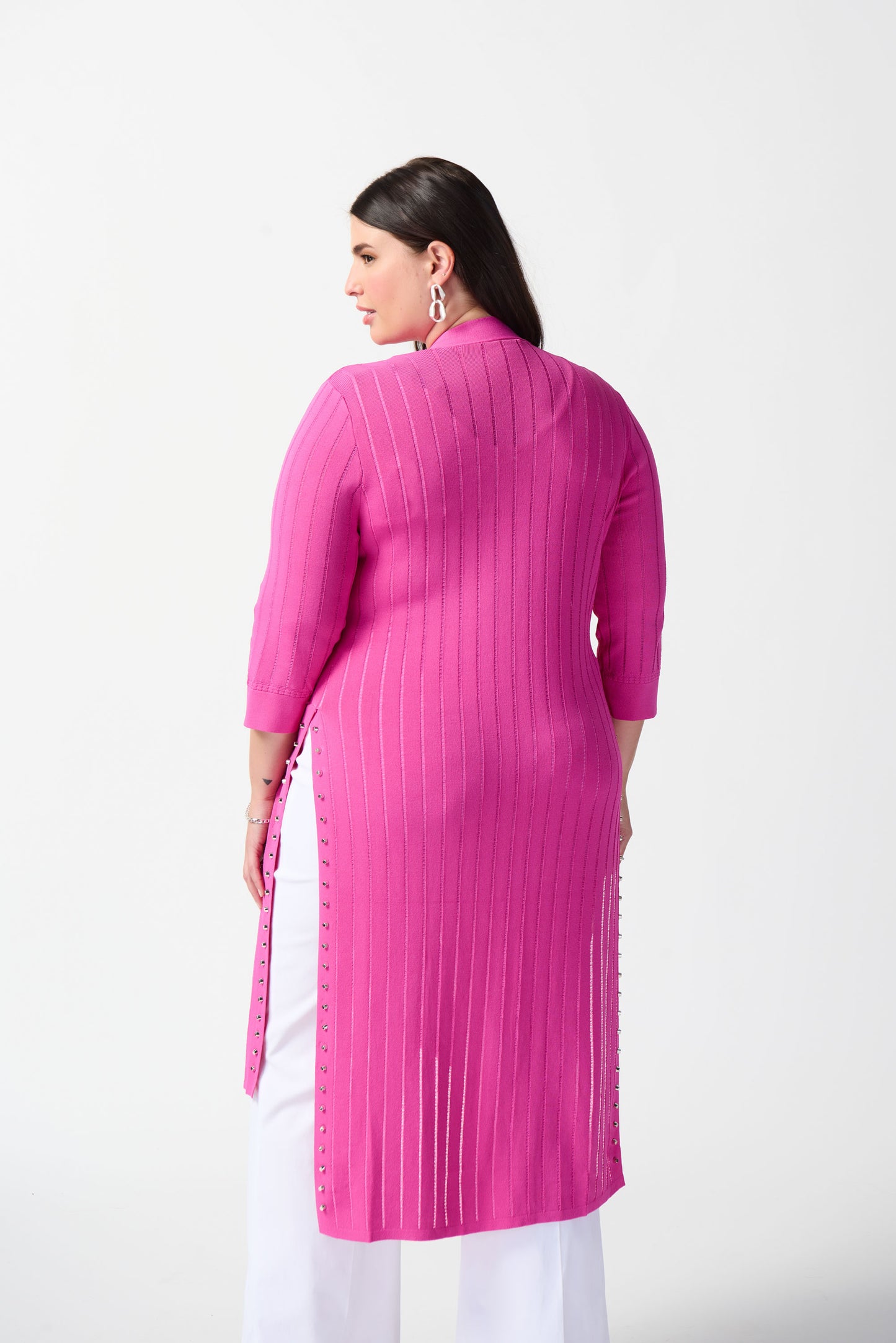 Joseph Ribkoff Ultra Pink Longline Cardigan