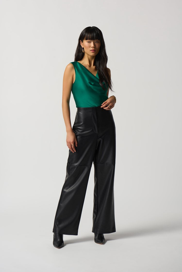 Joseph Ribkoff Green Satin Blouse