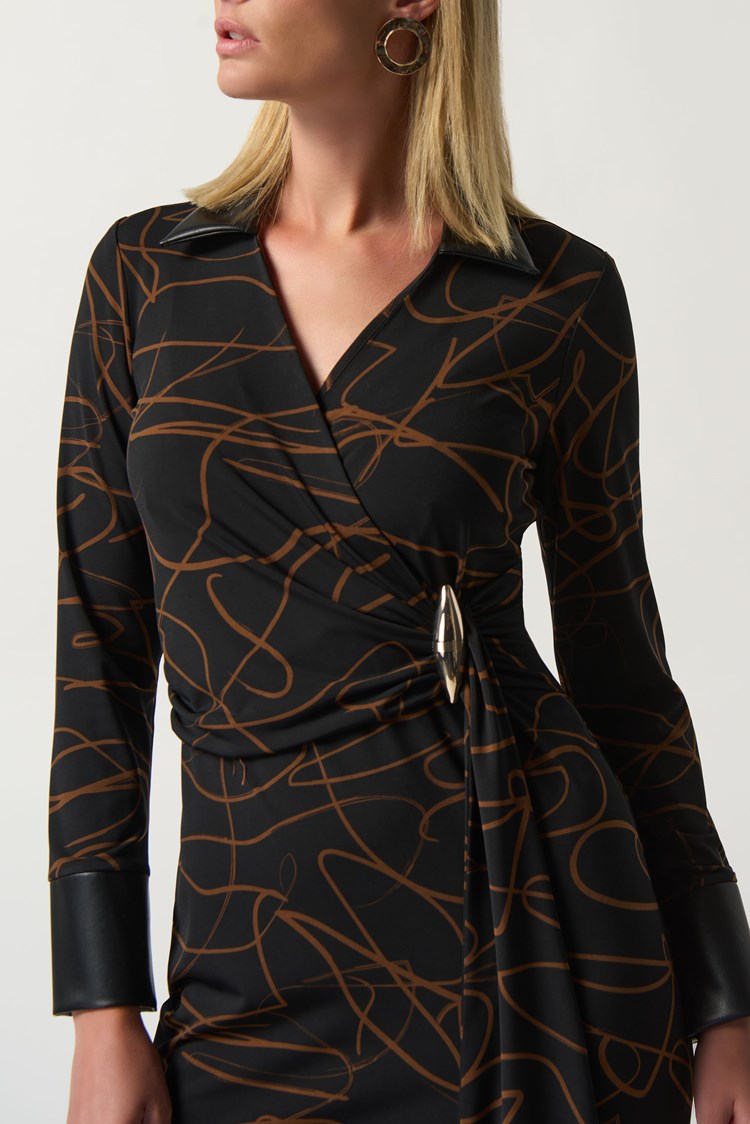 Joseph Ribkoff Squiggle Print Dress