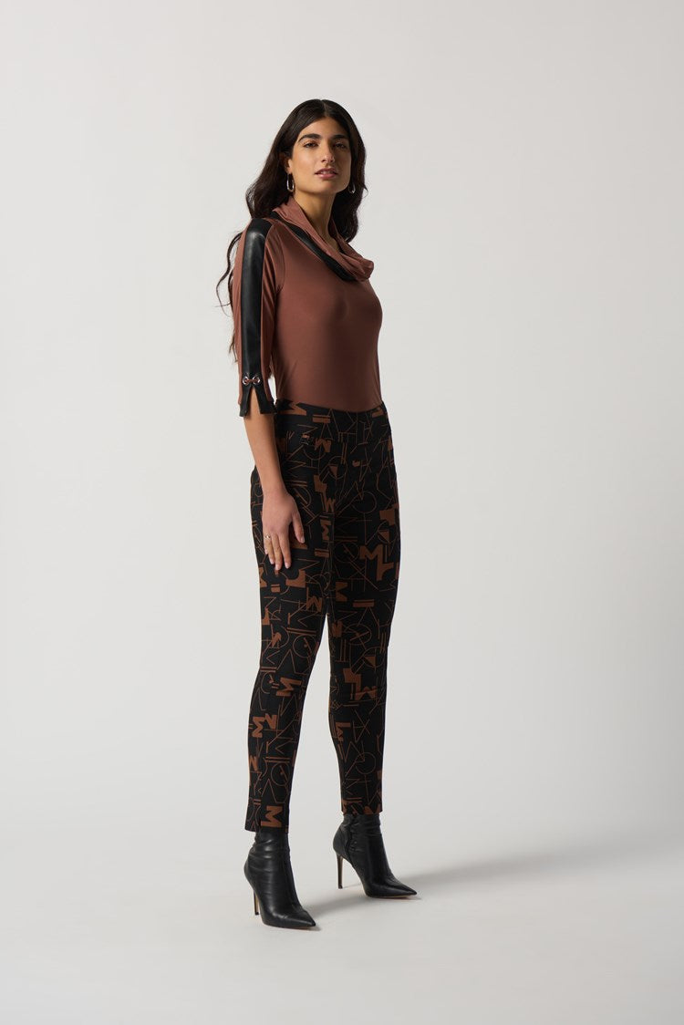 Joseph Ribkoff Word Print Trousers