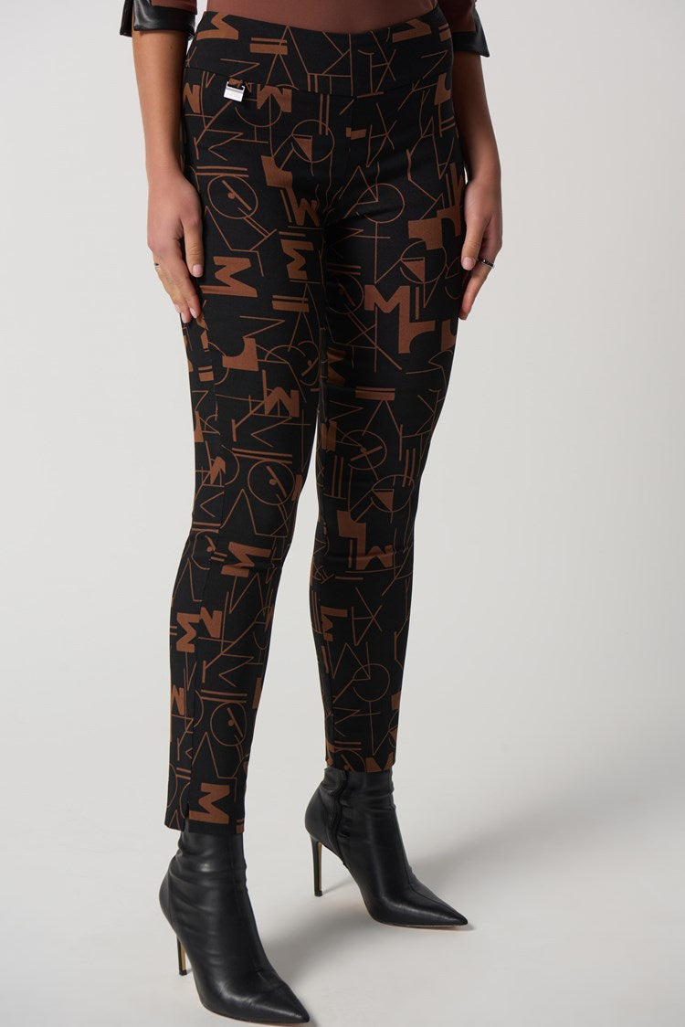 Joseph Ribkoff Word Print Trousers