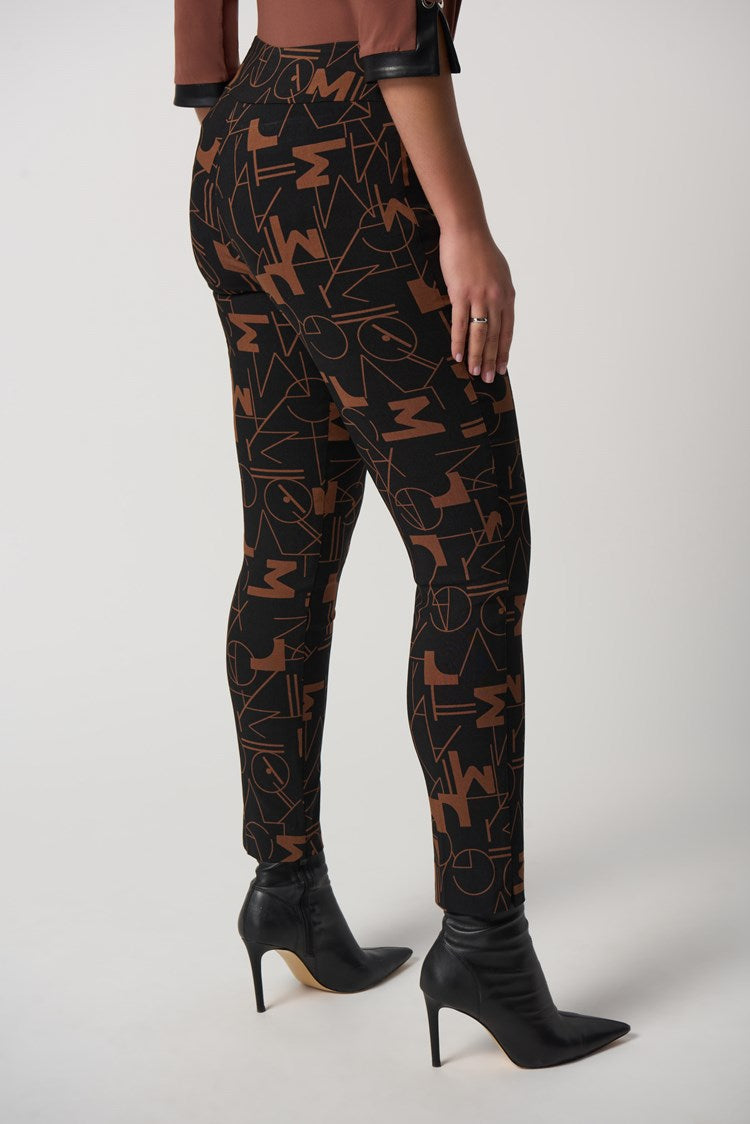 Joseph Ribkoff Word Print Trousers