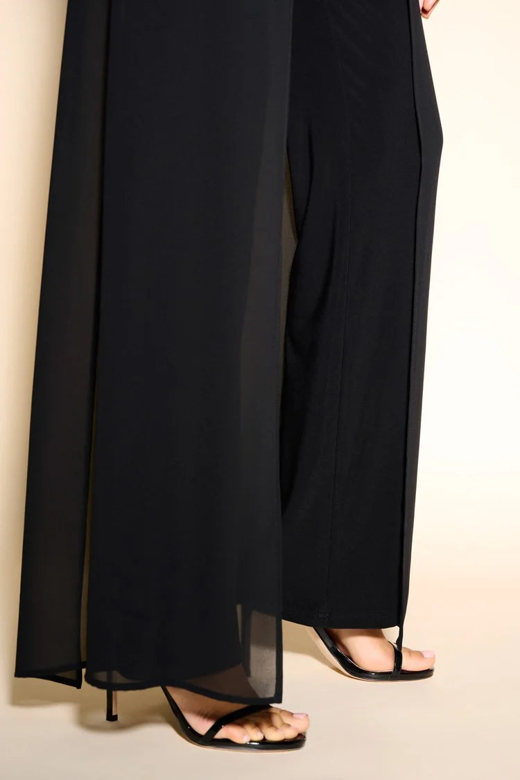 Joseph Ribkoff Signature Chiffon Overlay Trousers