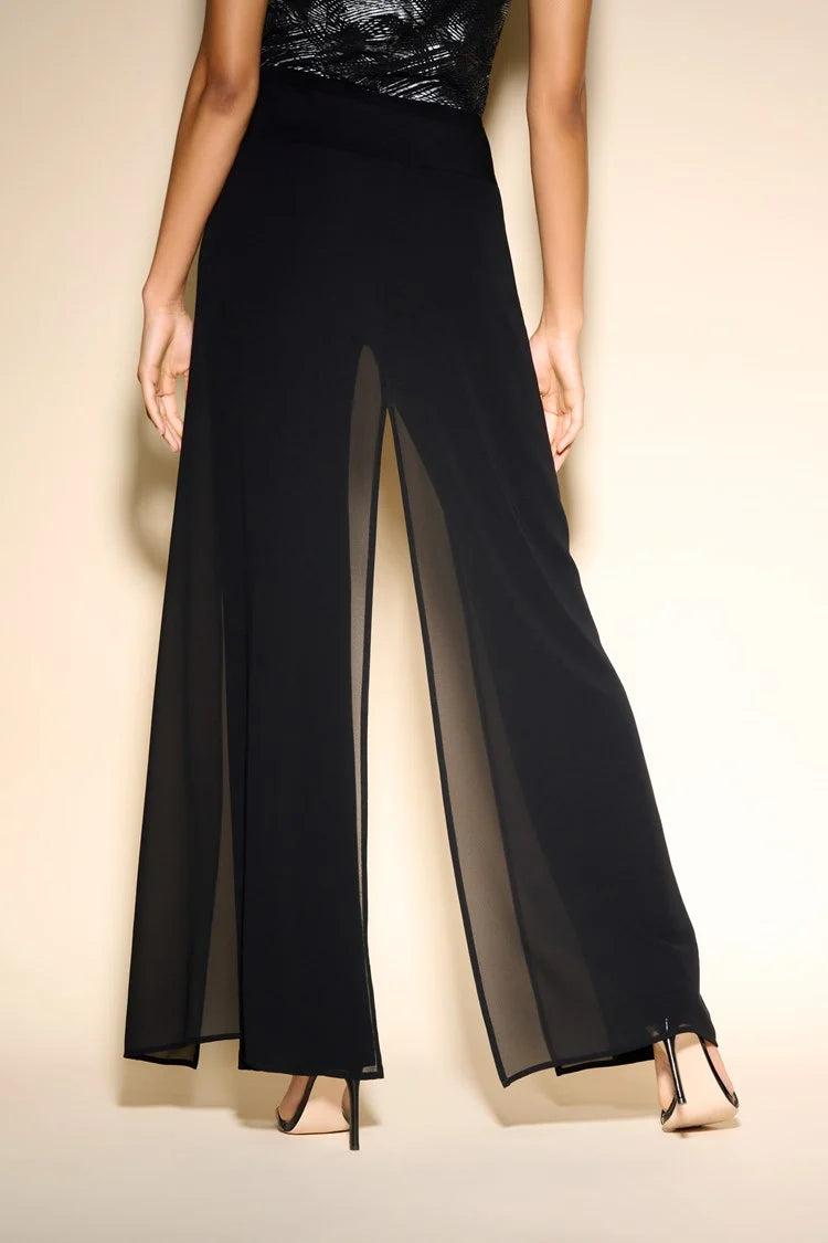 Joseph Ribkoff Signature Chiffon Overlay Trousers