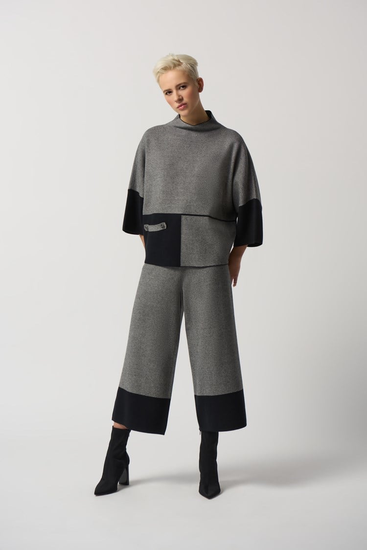 Joseph Ribkoff Colour Block Sweater and Culottes Set