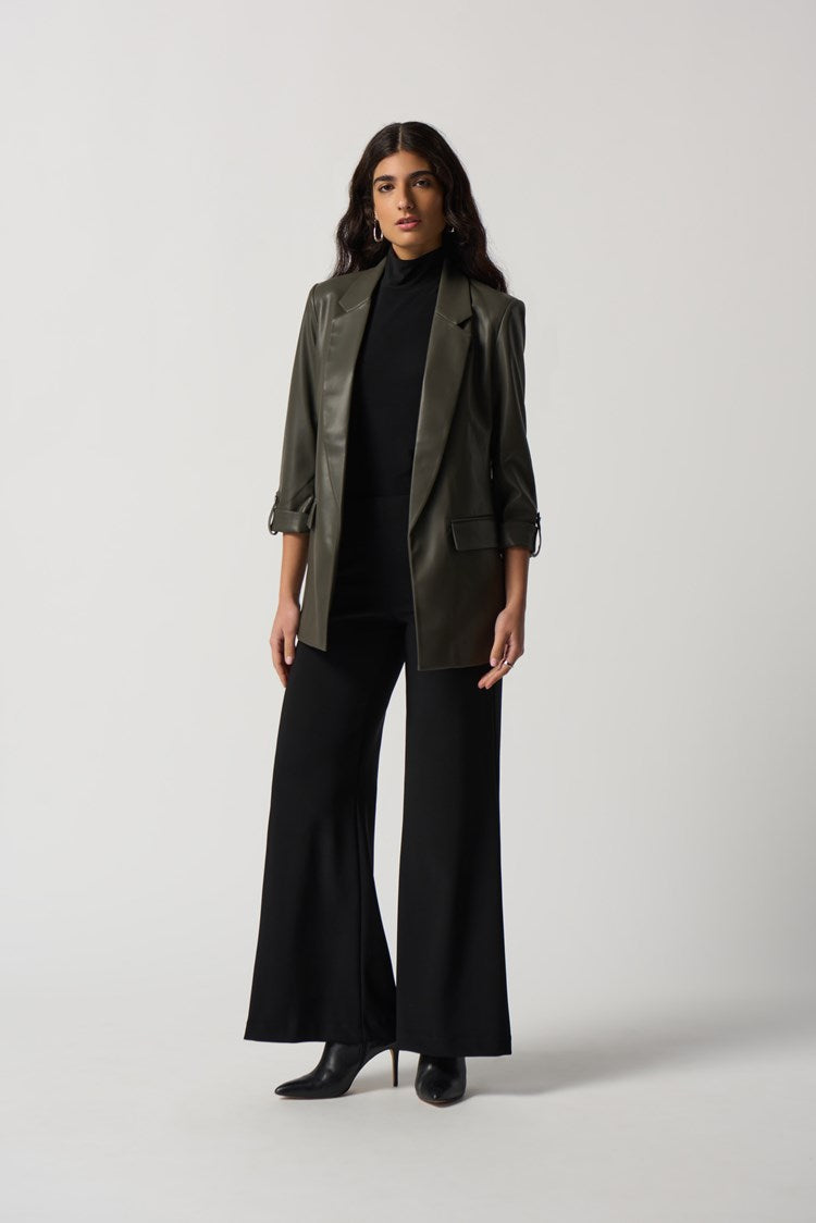 Joseph Ribkoff Pleather Blazer