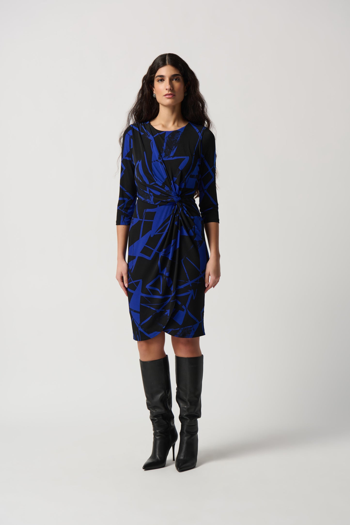 Joseph Ribkoff Geometric Print Wrap Dress
