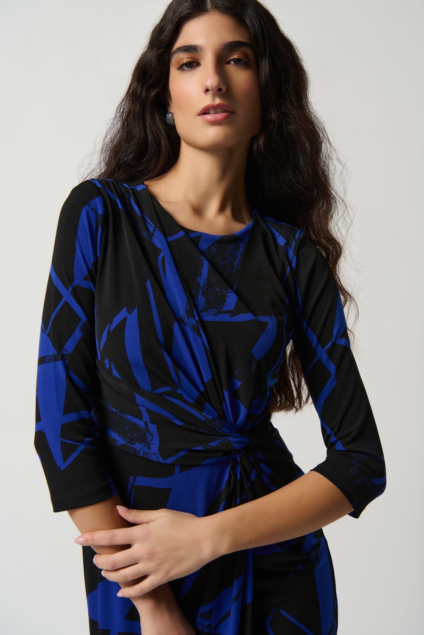 Joseph Ribkoff Geometric Print Wrap Dress