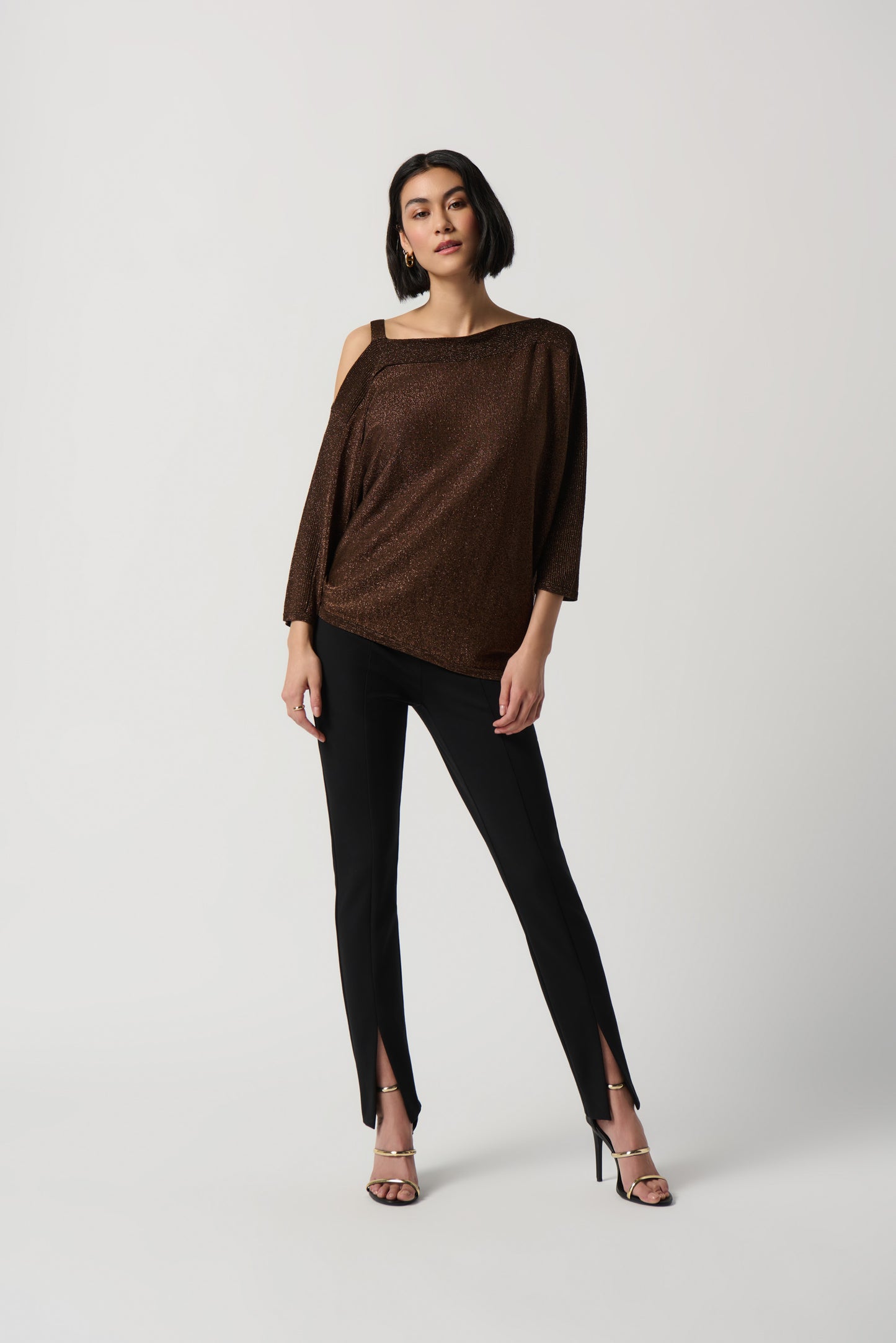 Joseph Ribkoff Metallic Knit Top