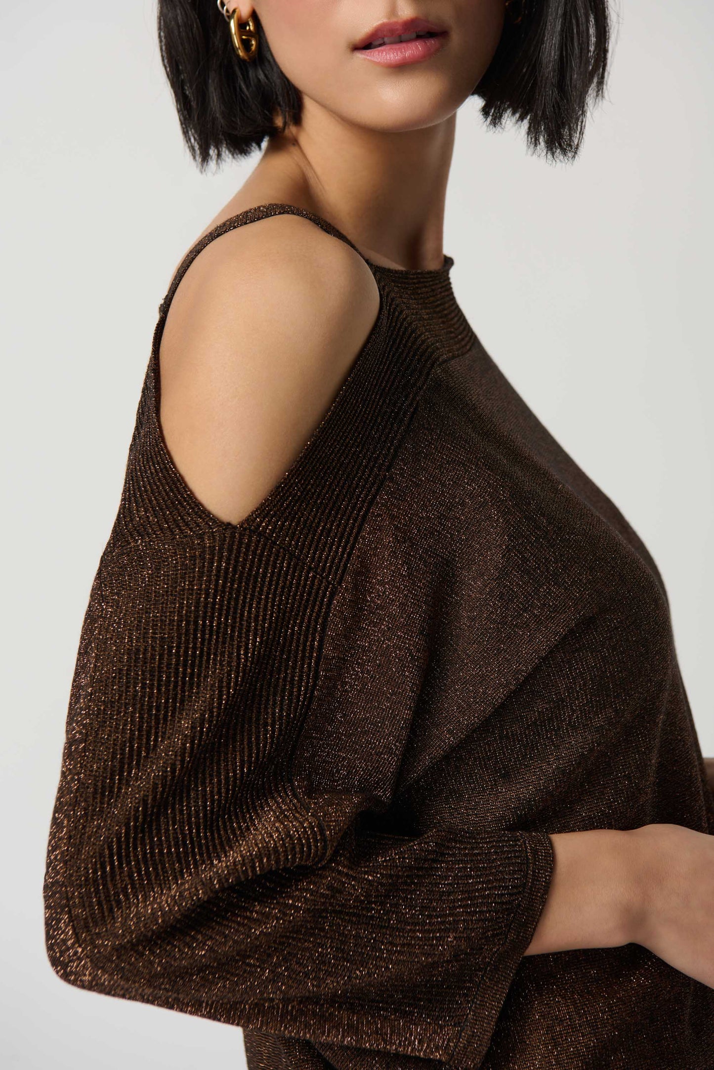Joseph Ribkoff Metallic Knit Top