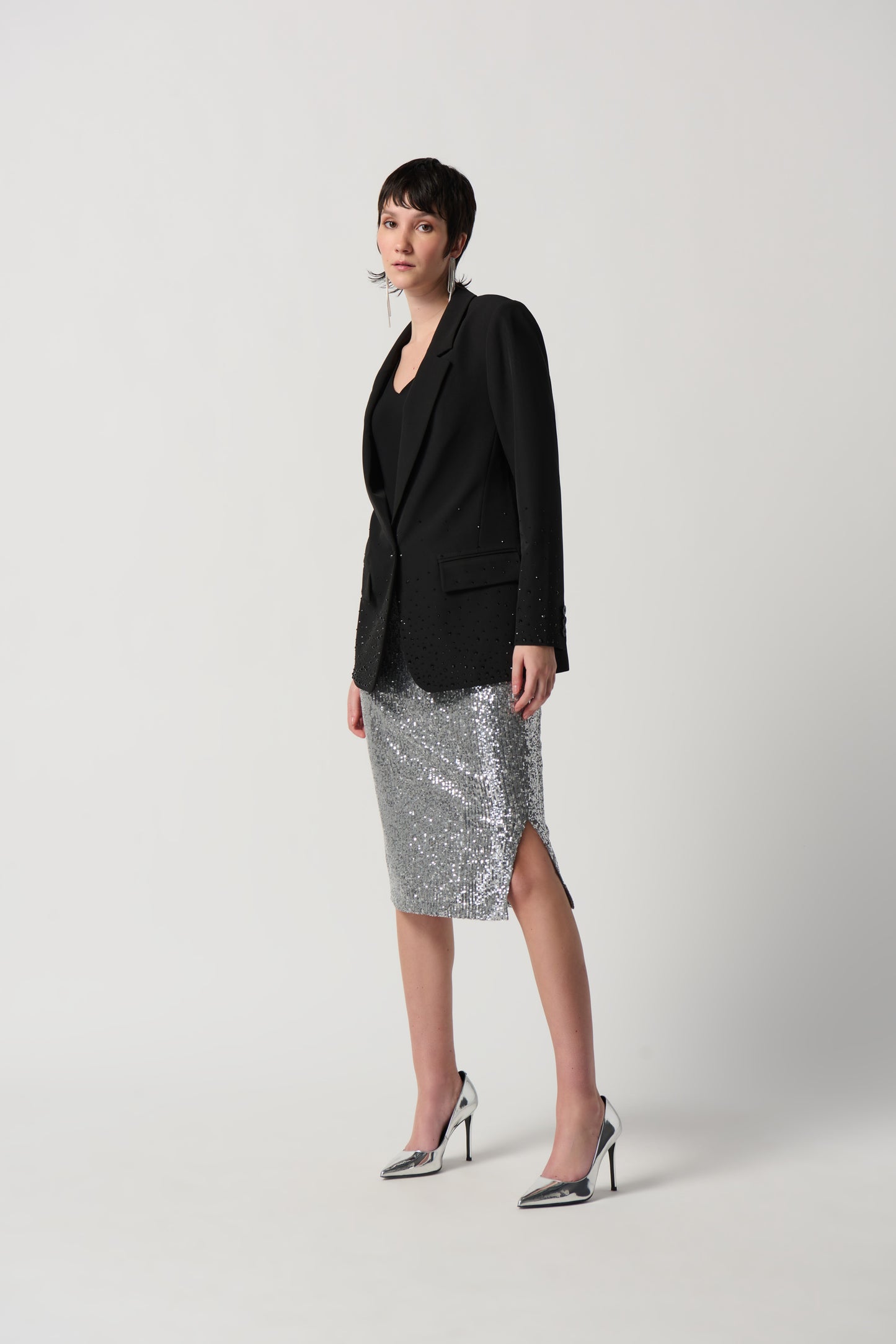 Joseph Ribkoff Sparkle Hem Blazer