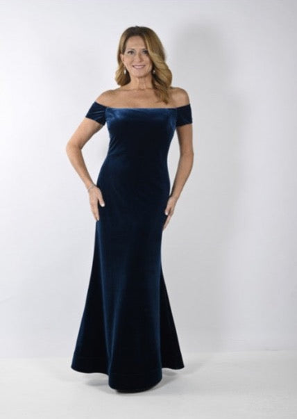 Frank Lyman Long Velvet Dress