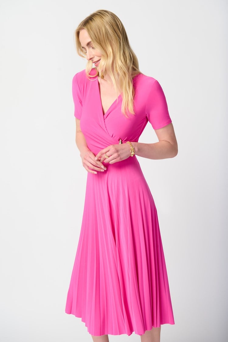 Joseph Ribkoff Ultra Pink Wrap Dress