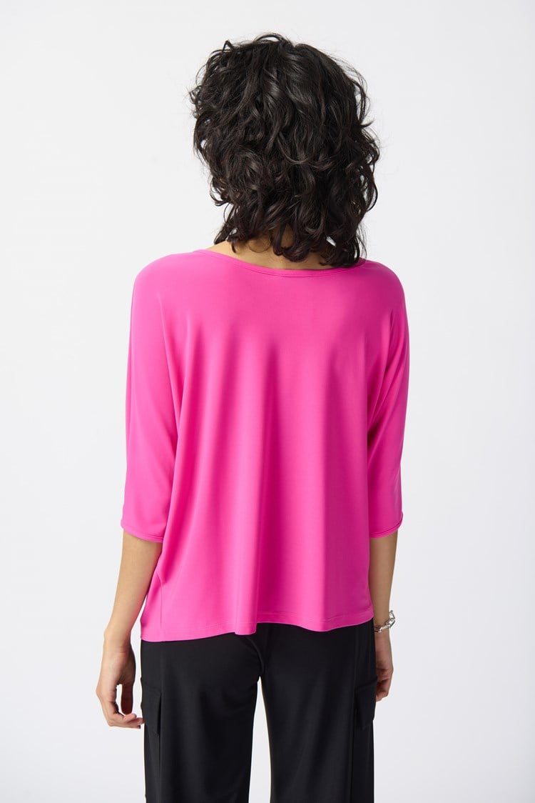 Joseph Ribkoff Ultra Pink Jersey Top