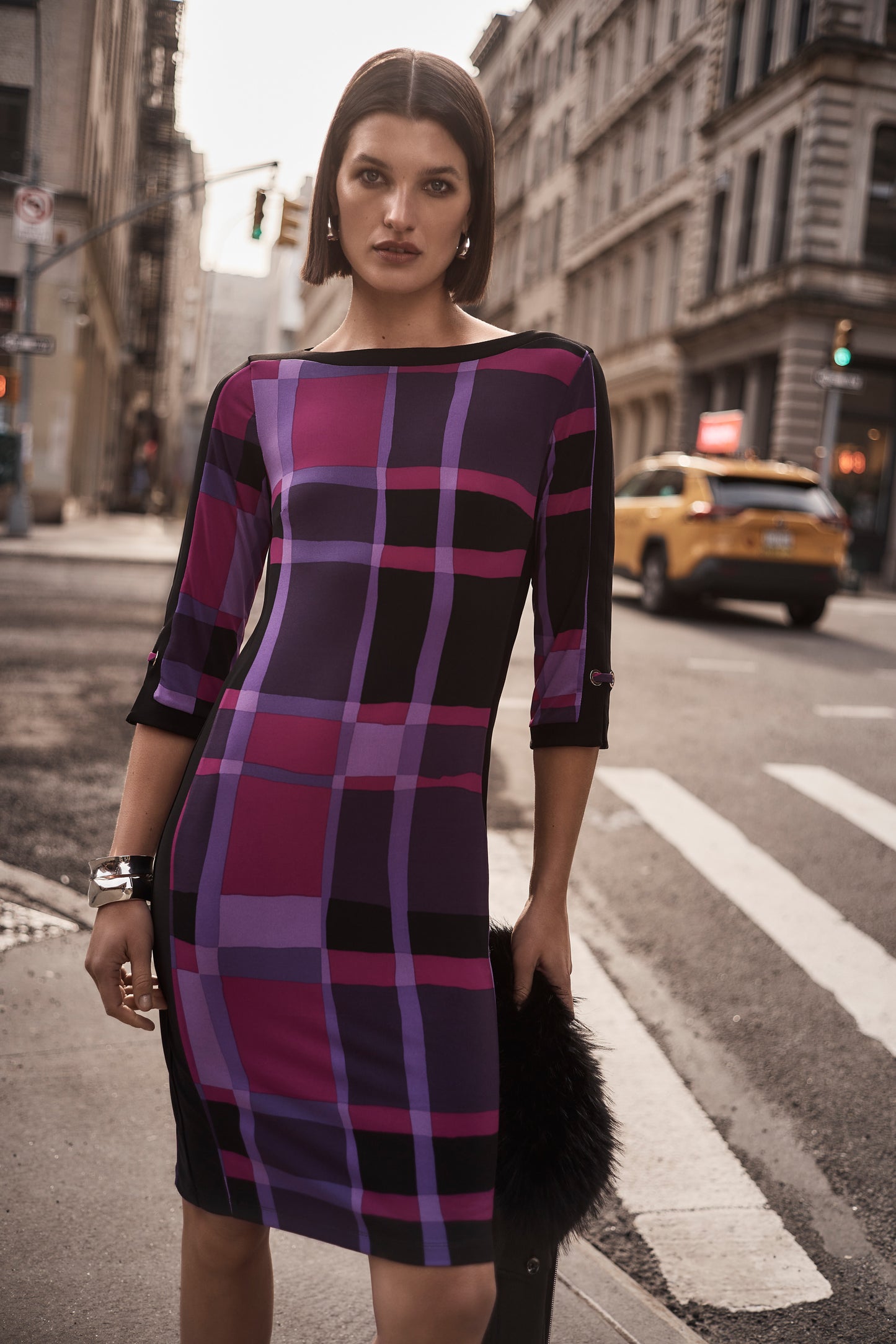 Joseph Ribkoff Check Dress 243301