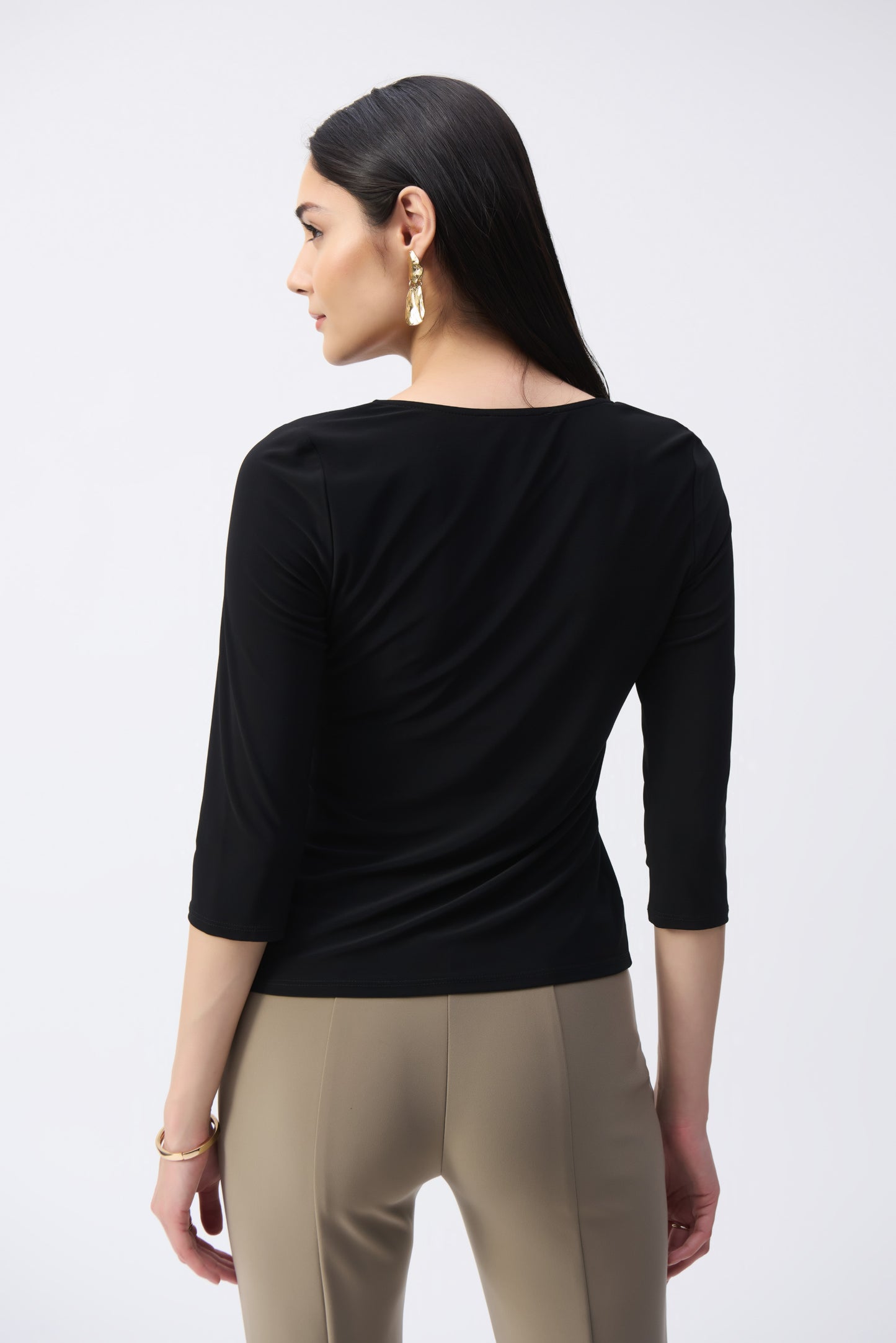 Joseph Ribkoff Black Cowl Neck Jersey Top 243318