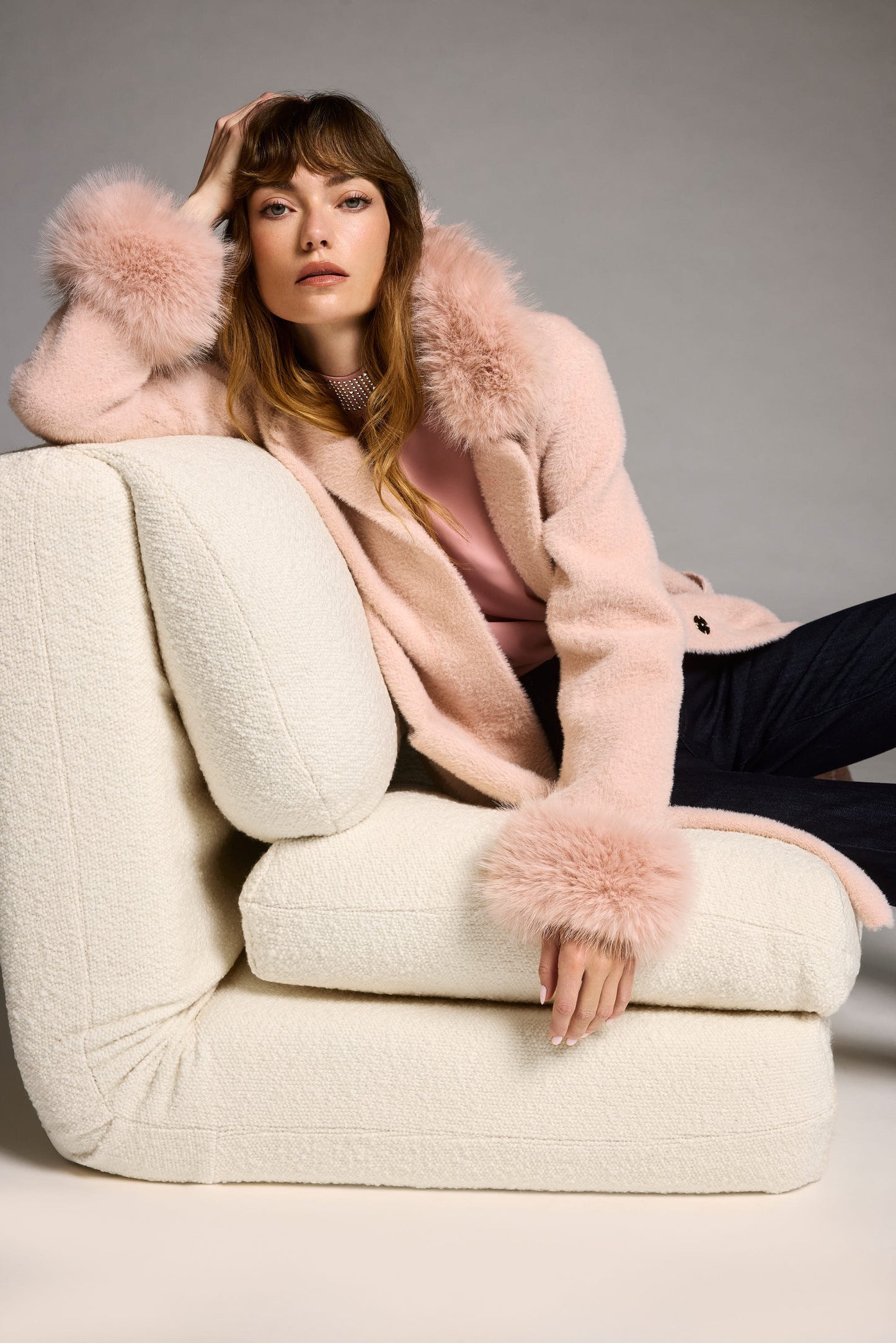 Joseph Ribkoff Rose Sweater Coat 243923