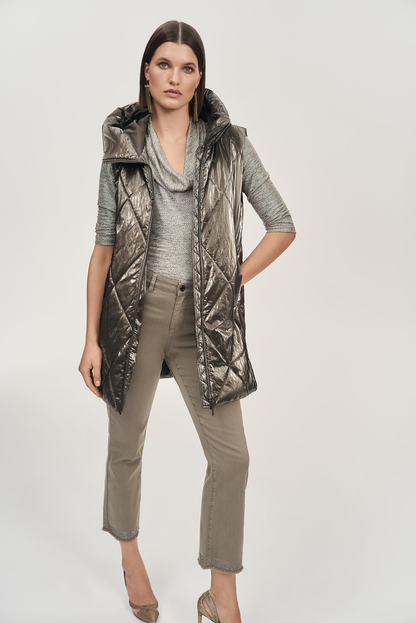 Joseph Ribkoff Sparkle Hem Jean in Java 243964