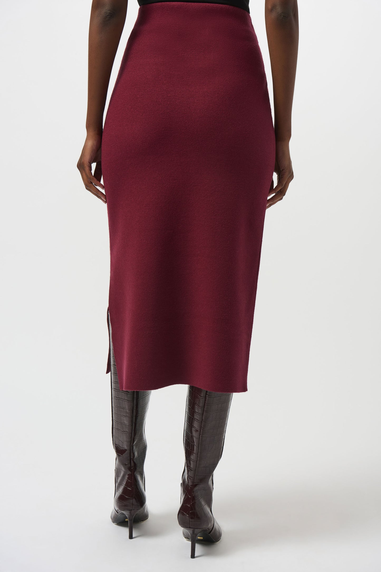 Joseph Ribkoff Merlot Knit Skirt 243967