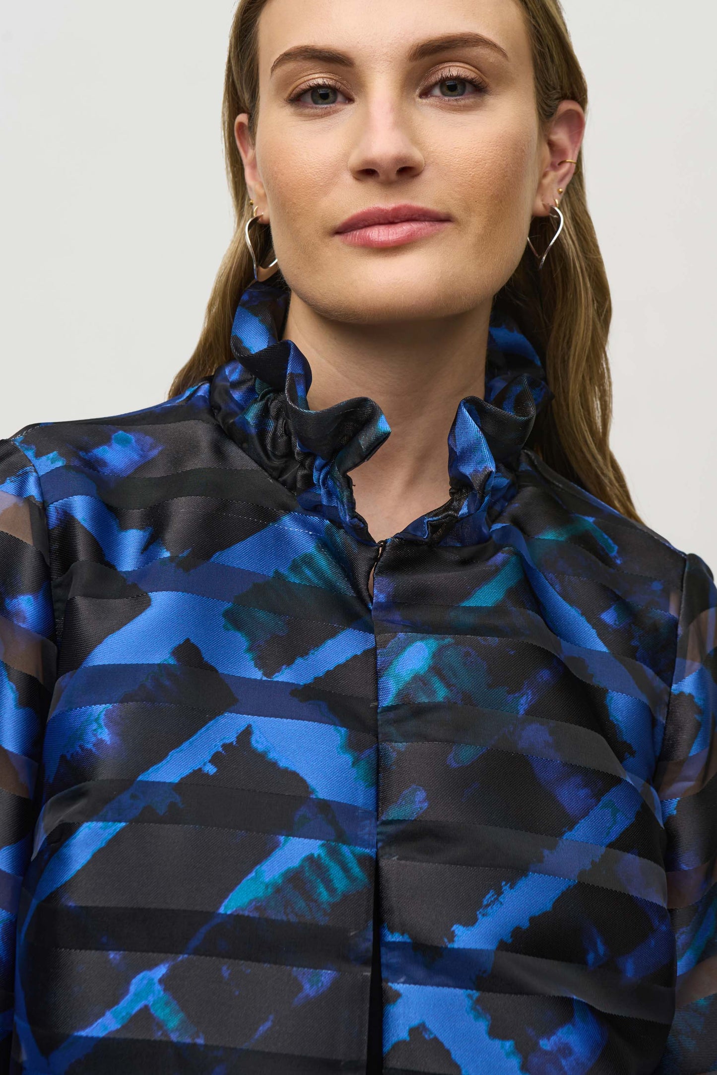 Joseph Ribkoff Satin/Sheer Stripe Jacket 244198