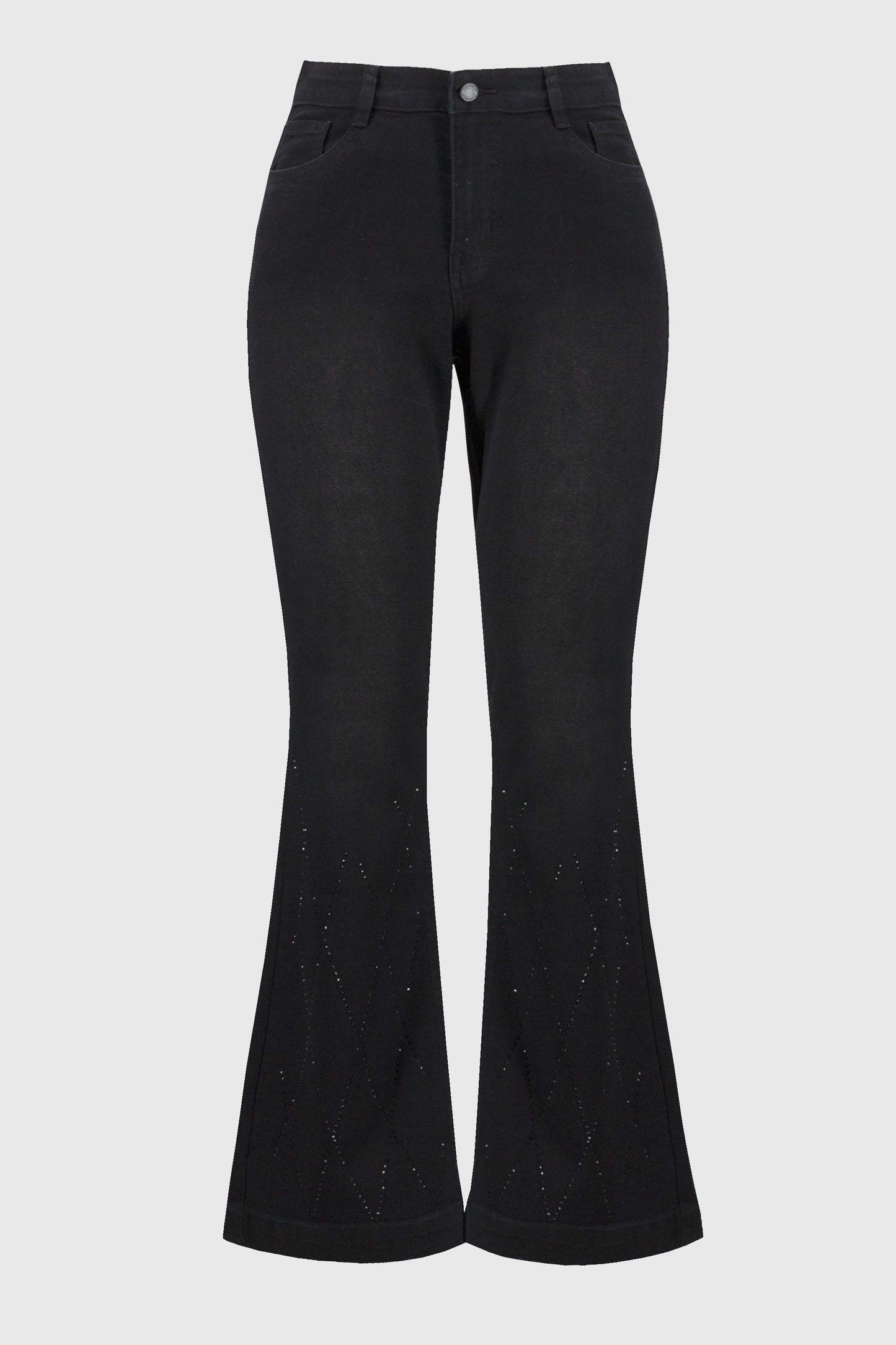Joseph Ribkoff 244949 Black Denim Flare Jean