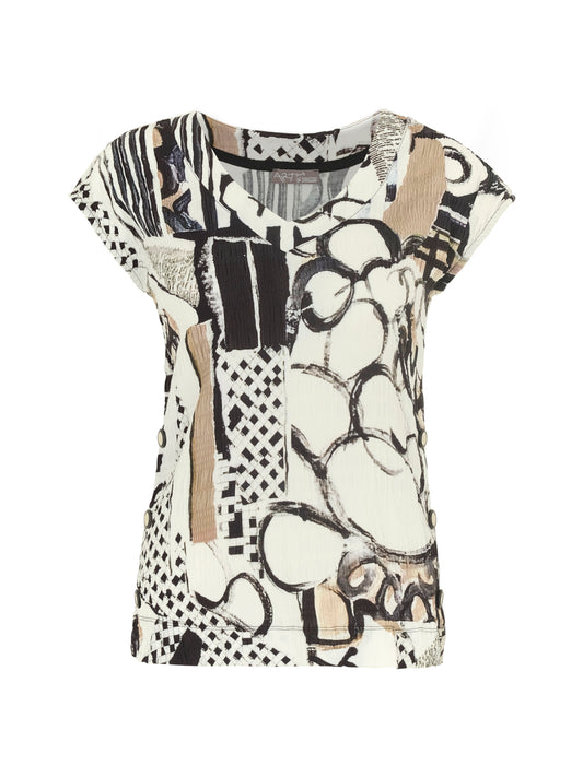 Dolcezza 24730 crinkle printed tunic