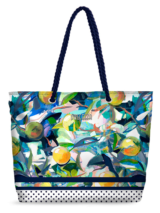 Dolcezza 24950 lemon print beach bag