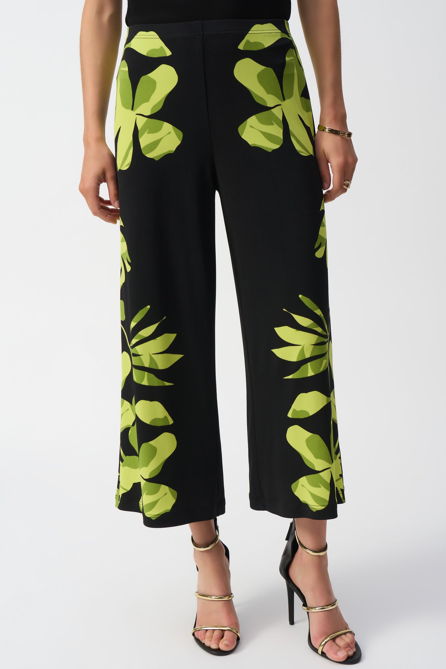 Joseph Ribkoff Placement Print Jersey Crop Trousers 251189