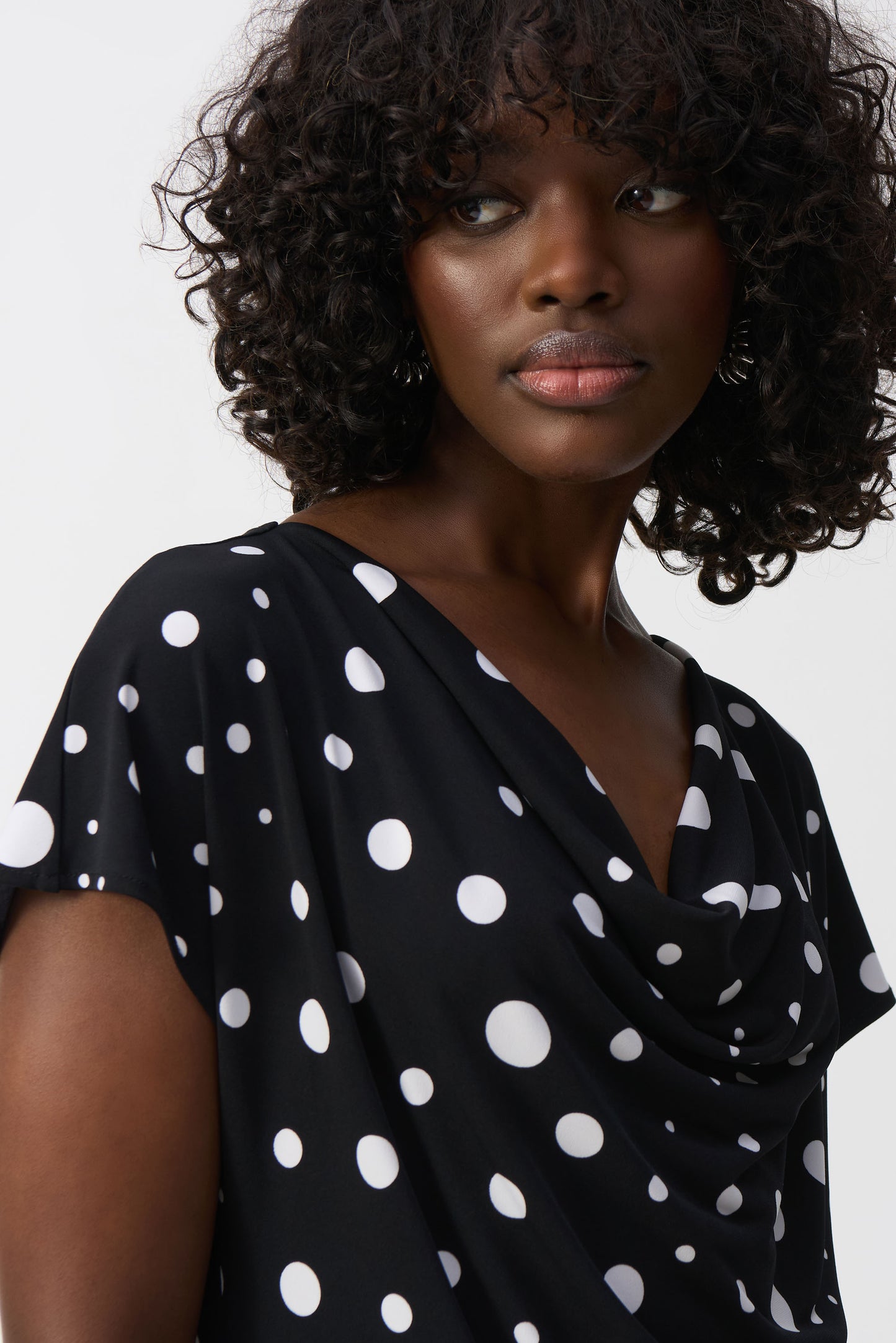 Joseph Ribkoff Spot Cowl Neck Jersey Top 251257