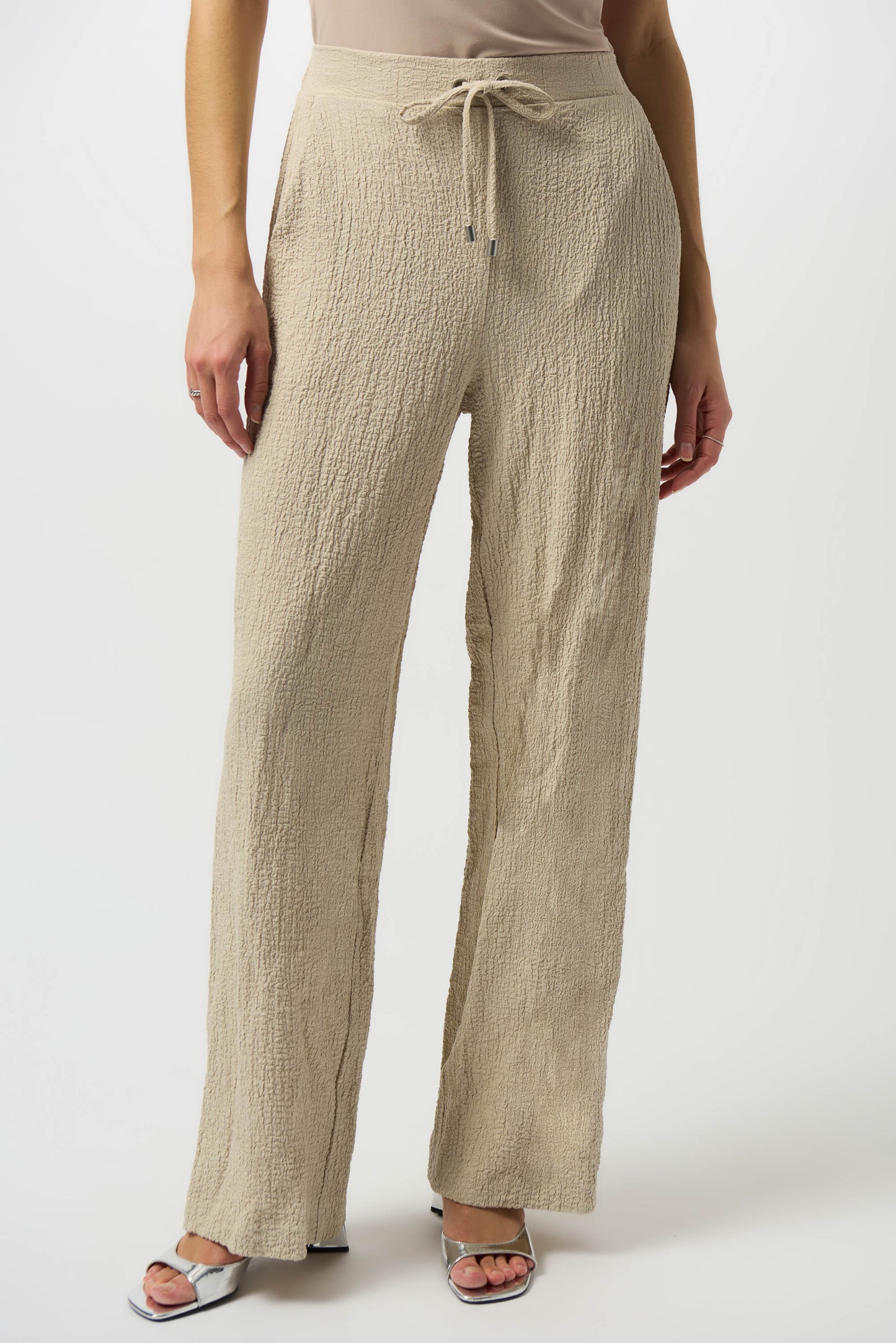 Joseph Ribkoff Moonstone Crinkle Wide Leg Trousers 251293