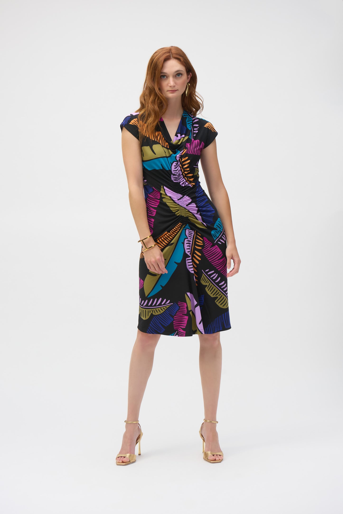 Joseph Ribkoff Palm Print Dress 252096