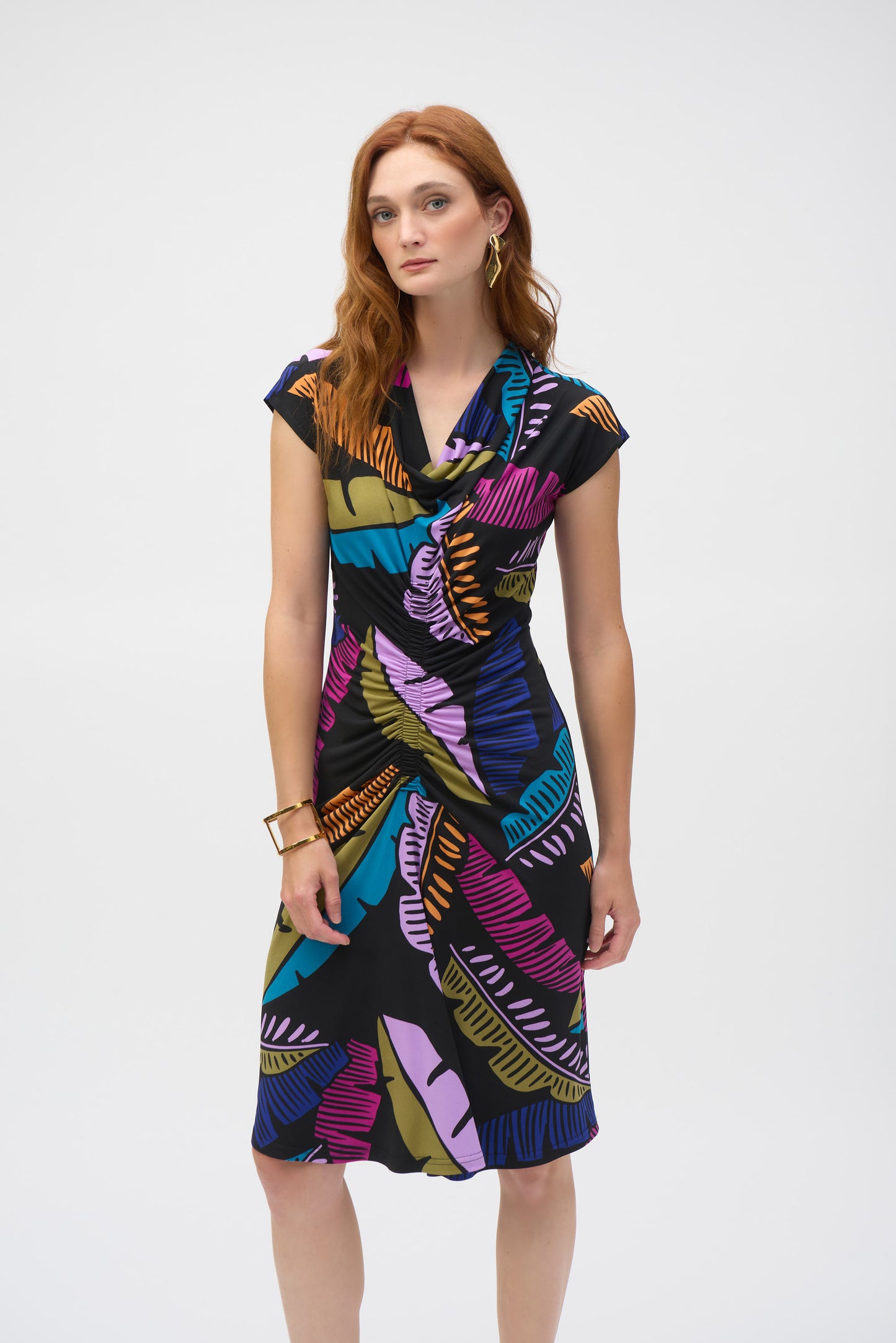 Joseph Ribkoff Palm Print Dress 252096