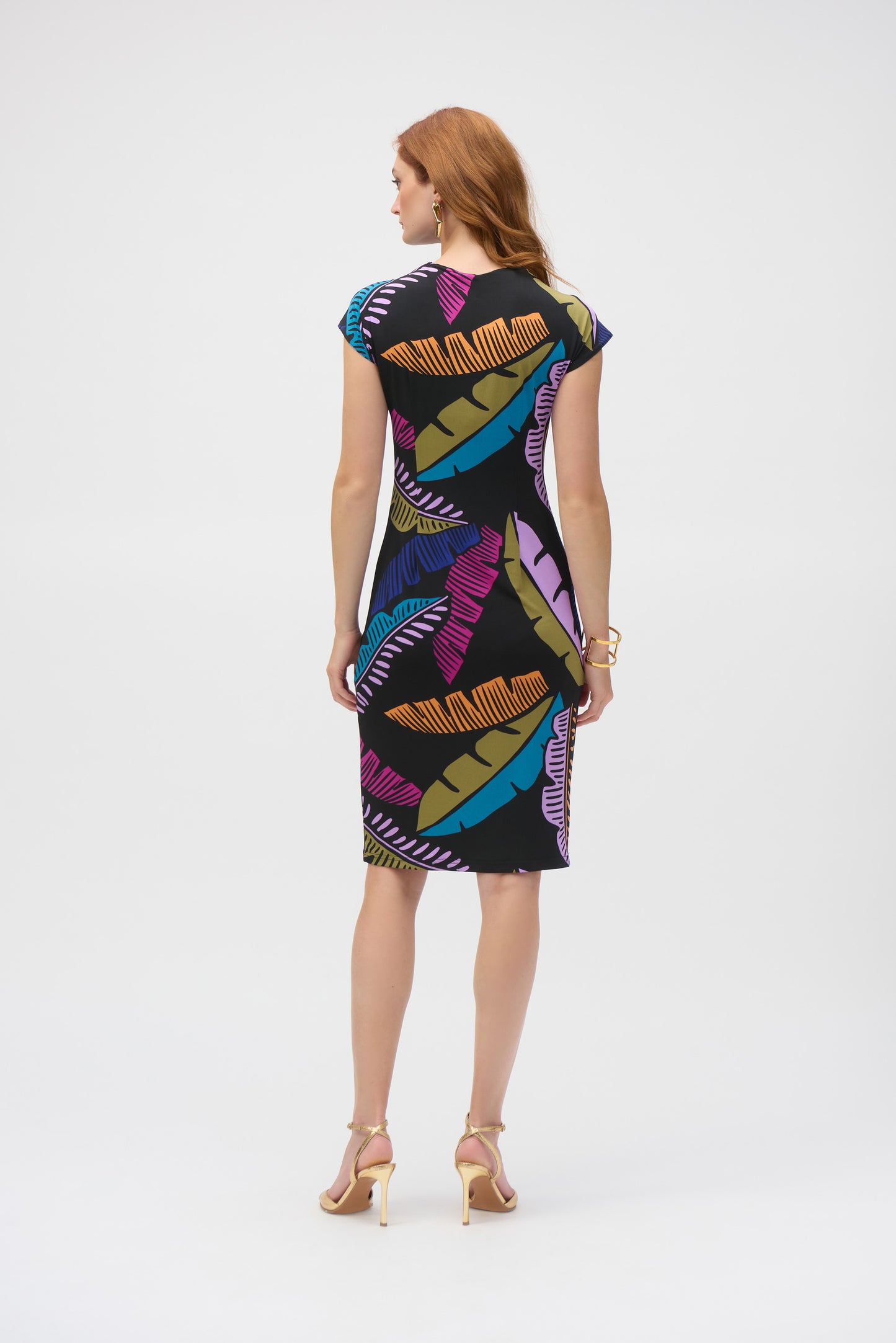 Joseph Ribkoff Palm Print Dress 252096