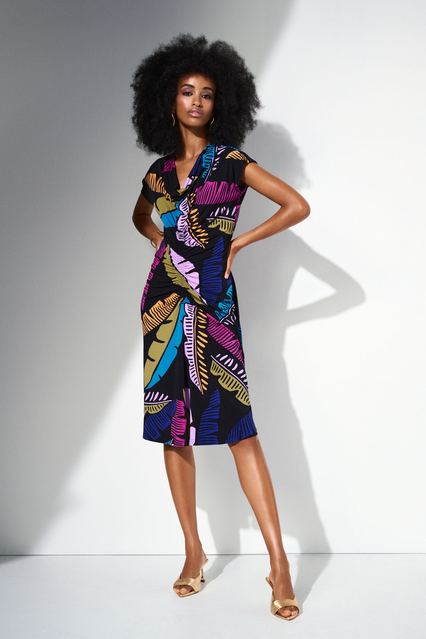 Joseph Ribkoff Palm Print Dress 252096