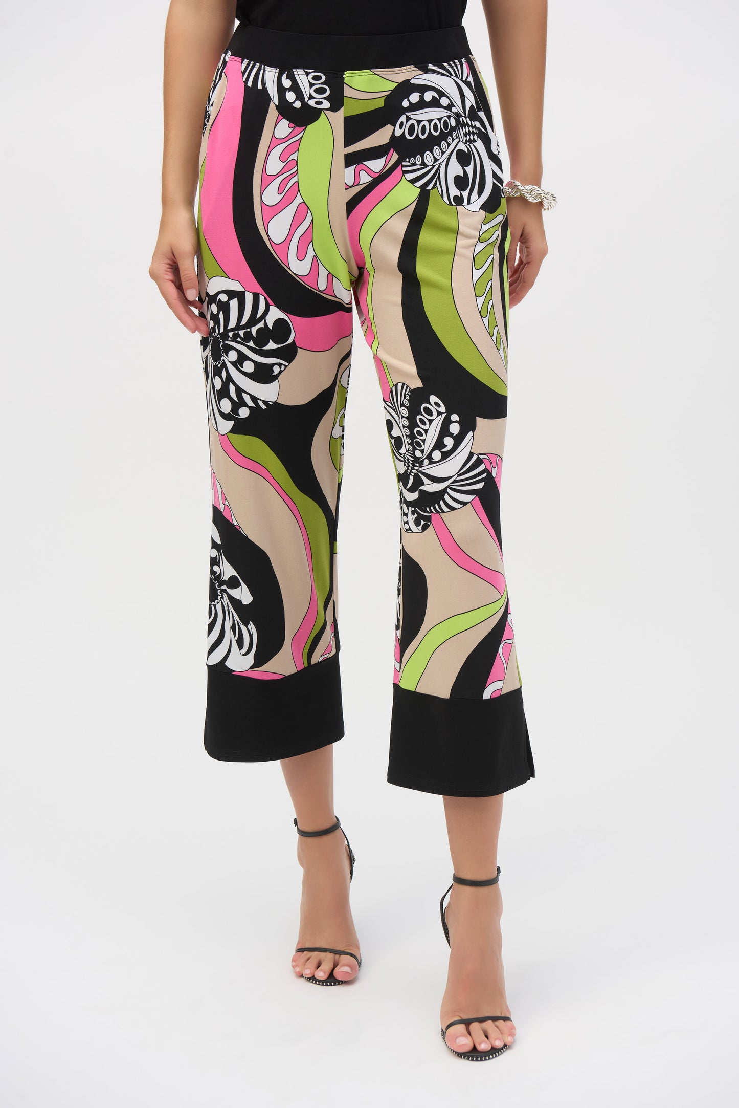 Joseph Ribkoff Printed Border Edge Trousers 252107