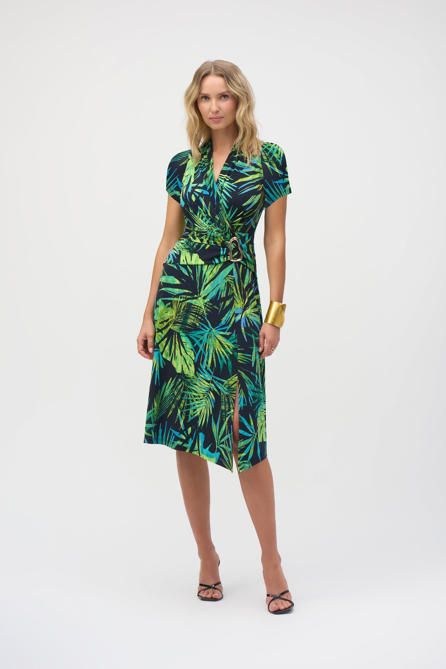 Joseph Ribkoff Palm Print Dress 252203X