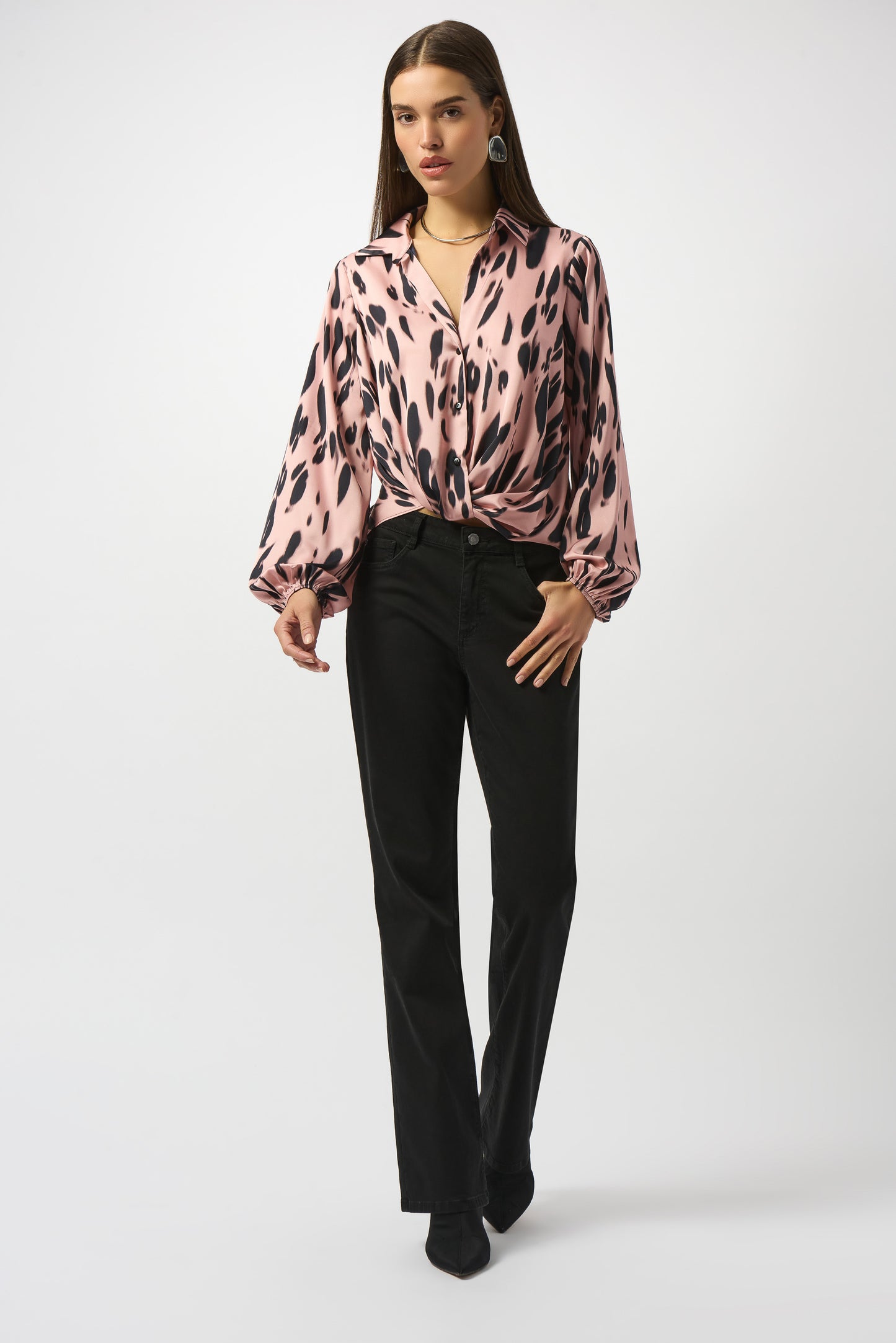 Joseph Ribkoff Pale Pink Silky Blouse 253059