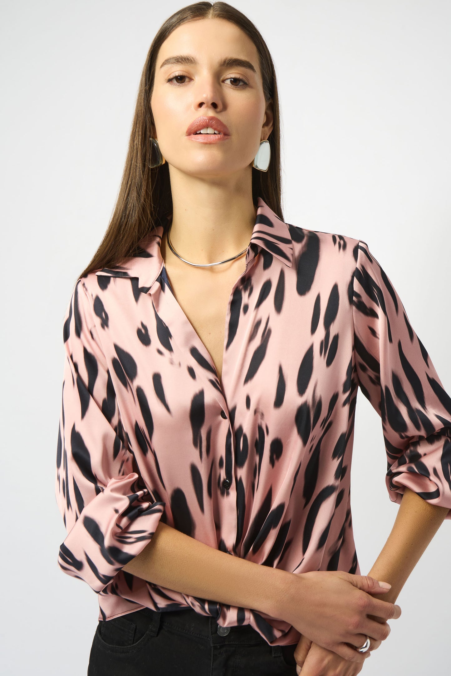 Joseph Ribkoff Pale Pink Silky Blouse 253059