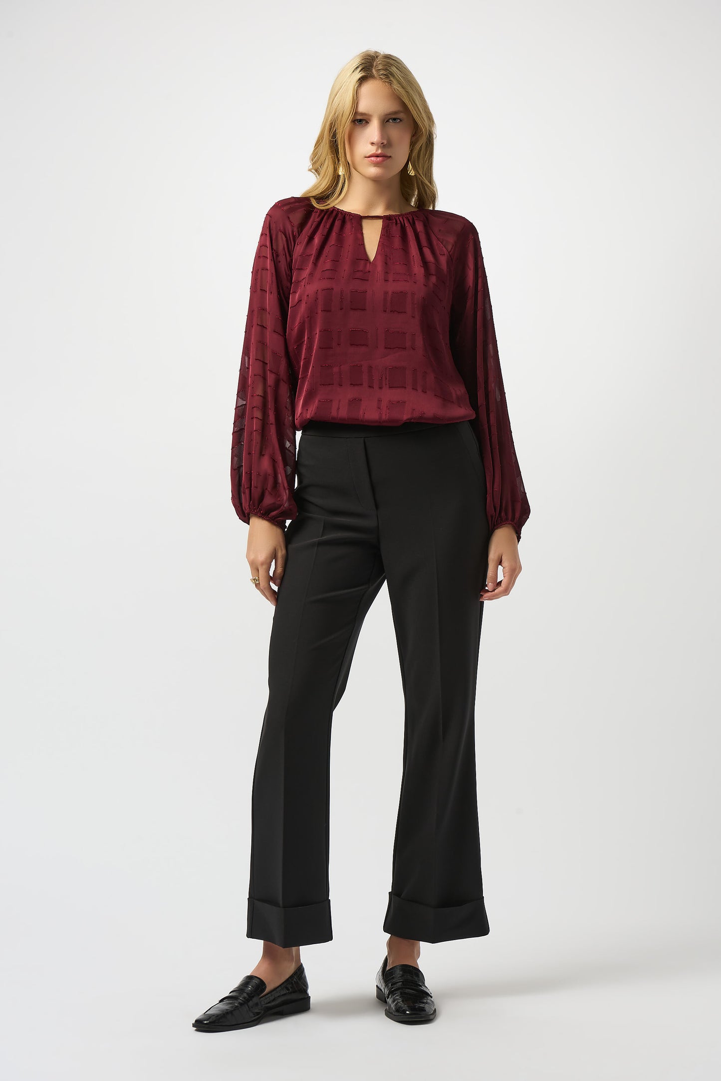 Joseph Ribkoff Merlot Tunic Blouse 253135