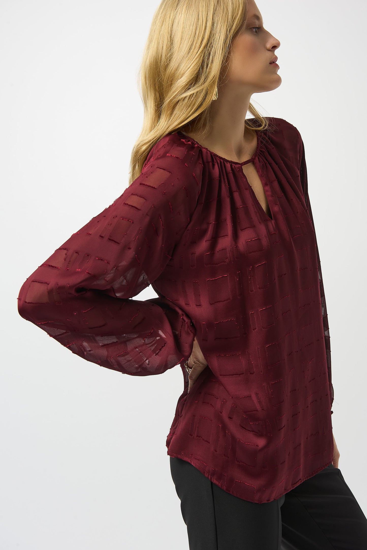 Joseph Ribkoff Merlot Tunic Blouse 253135