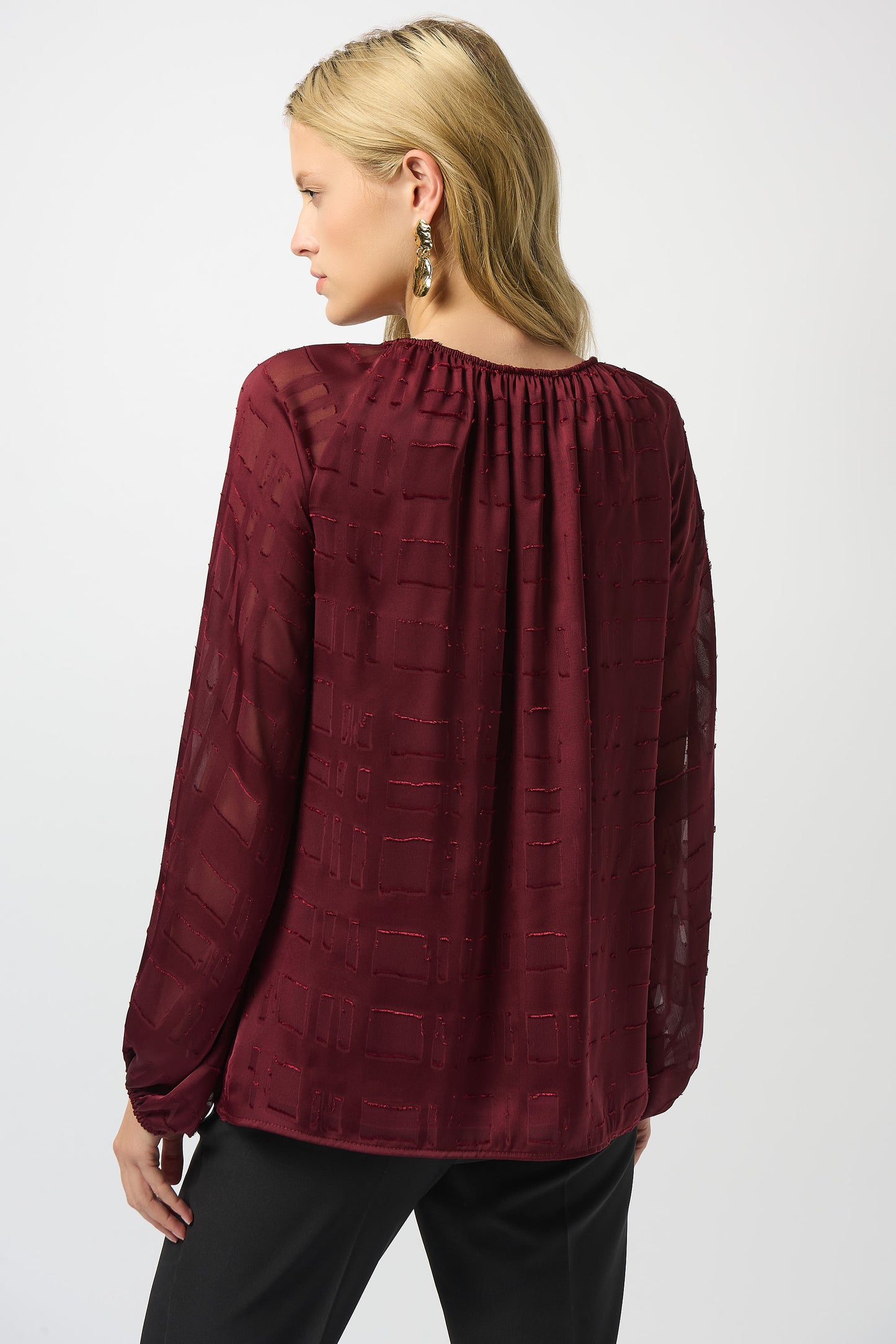 Joseph Ribkoff Merlot Tunic Blouse 253135