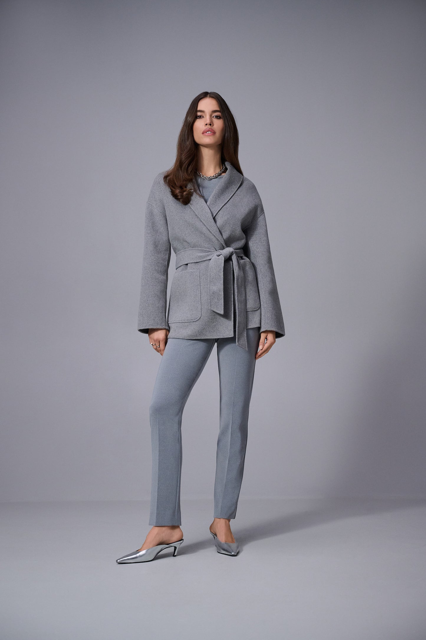Joseph Ribkoff Grey Pull On Trousers 253295